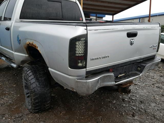 3D7KS28DX5G809424 - 2005 DODGE RAM 2500 S Արծաթագույն լուսանկար 9