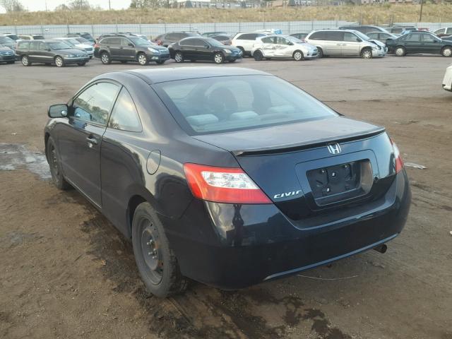 2HGFG126X8H577818 - 2008 HONDA CIVIC LX BLACK photo 3