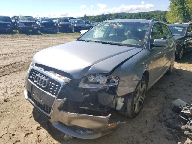 WAUKF78E48A024630 - 2008 AUDI A4 2.0T AV GRAY photo 2