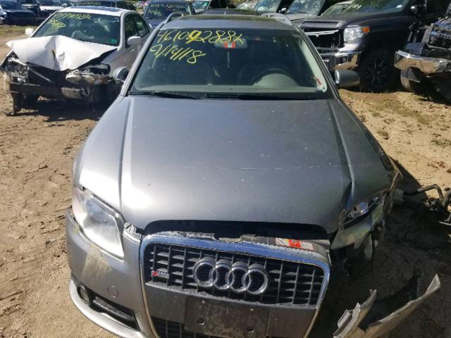 WAUKF78E48A024630 - 2008 AUDI A4 2.0T AV GRAY photo 7