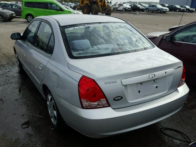 KMHDN46D76U234430 - 2006 HYUNDAI ELANTRA SILVER photo 3