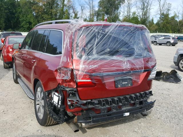 4JGDF6EE6HA872059 - 2017 MERCEDES-BENZ GLS 450 4M RED photo 3