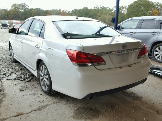 4T1BK3DB6BU394756 - 2011 TOYOTA AVALON BAS WHITE photo 3