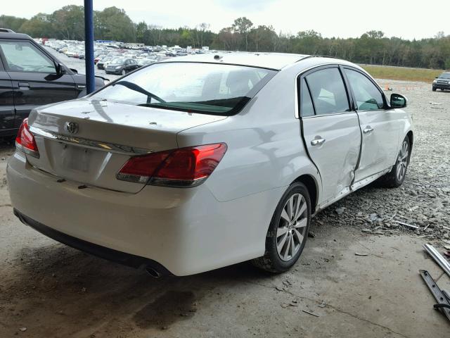 4T1BK3DB6BU394756 - 2011 TOYOTA AVALON BAS WHITE photo 4