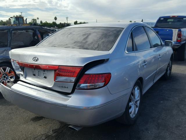 KMHFC46F97A186187 - 2007 HYUNDAI AZERA SE SILVER photo 4