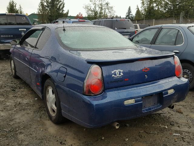 2G1WX12K349391191 - 2004 CHEVROLET MONTE CARL BLUE photo 3