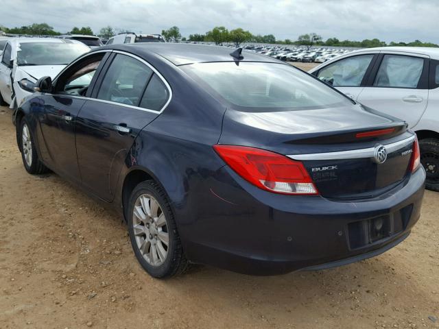 2G4GS5ER1D9129952 - 2013 BUICK REGAL PREM BLUE photo 3