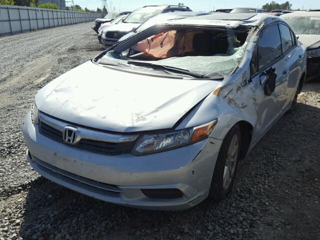 2HGFB2F86CH530665 - 2012 HONDA CIVIC EX SILVER photo 2