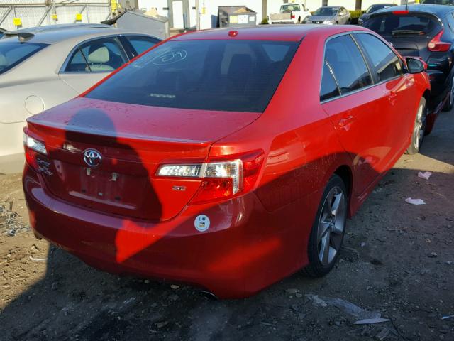 4T1BF1FK4CU633325 - 2012 TOYOTA CAMRY BASE RED photo 4