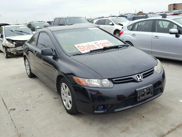 2HGFG11636H504725 - 2006 HONDA CIVIC LX BLACK photo 1