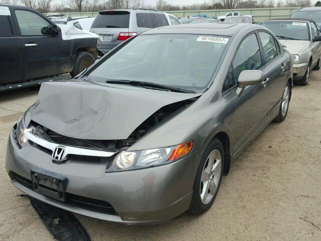 1HGFA16818L004211 - 2008 HONDA CIVIC EX SILVER photo 2