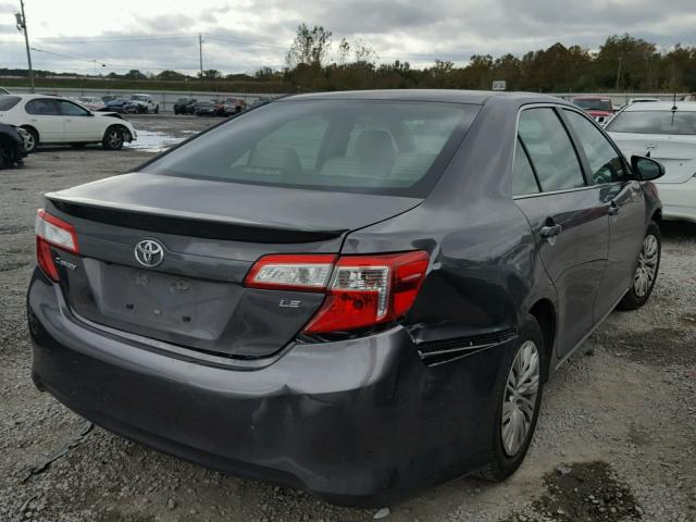 4T4BF1FK9ER403644 - 2014 TOYOTA CAMRY L GRAY photo 4