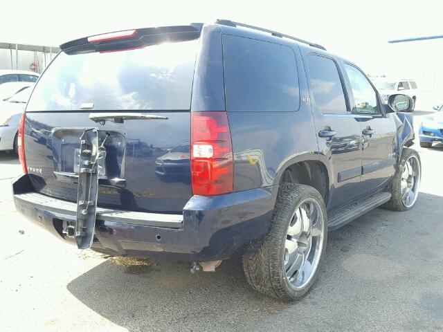 1GNFC13037R104465 - 2007 CHEVROLET TAHOE BLUE photo 4