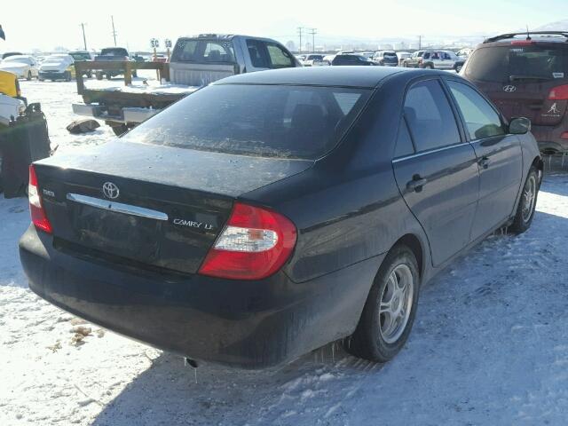 4T1BE32K14U320299 - 2004 TOYOTA CAMRY LE BLACK photo 4