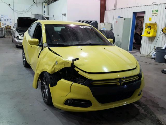 1C3CDFBH9DD133656 - 2013 DODGE DART SXT YELLOW photo 1