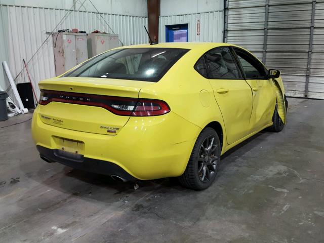 1C3CDFBH9DD133656 - 2013 DODGE DART SXT YELLOW photo 4