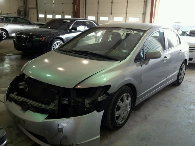 2HGFA16508H349586 - 2008 HONDA CIVIC LX SILVER photo 2