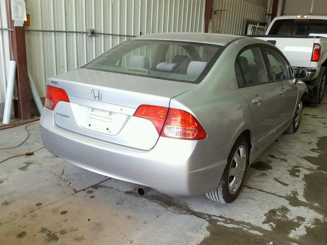 2HGFA16508H349586 - 2008 HONDA CIVIC LX SILVER photo 4