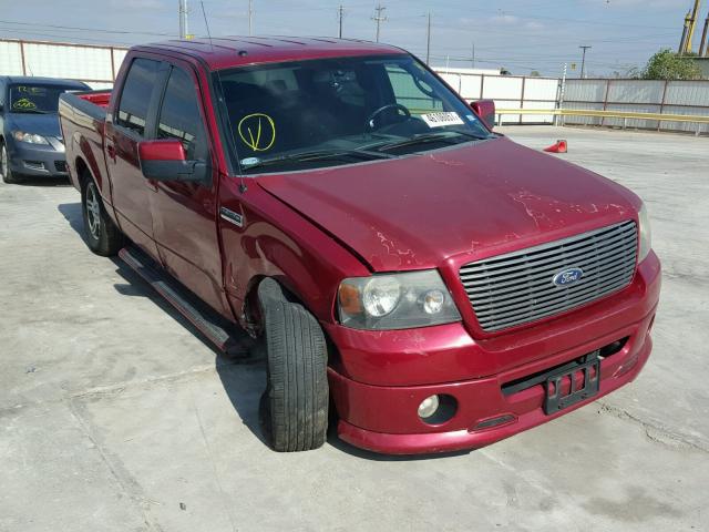 1FTPW12V77KB49208 - 2007 FORD F150 RED photo 1