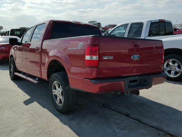 1FTPW12V77KB49208 - 2007 FORD F150 RED photo 3