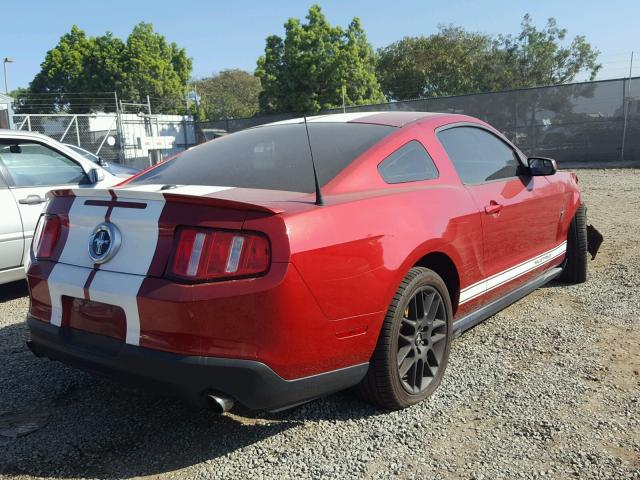 1ZVBP8AM2C5274616 - 2012 FORD MUSTANG RED photo 4