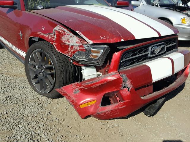 1ZVBP8AM2C5274616 - 2012 FORD MUSTANG RED photo 9