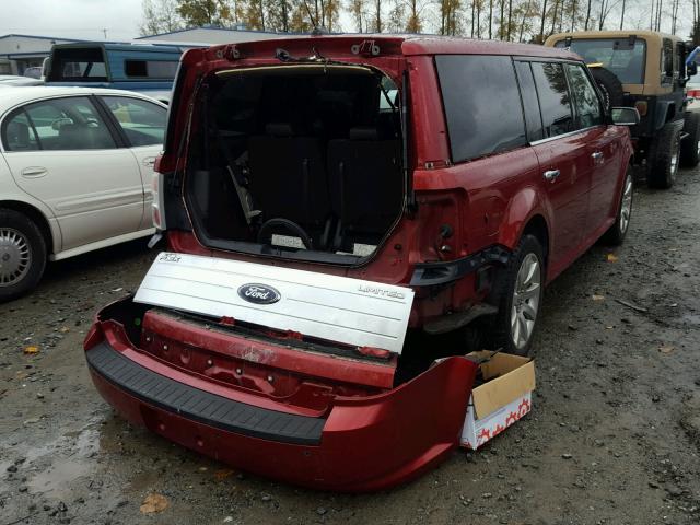 2FMDK53C29BA12740 - 2009 FORD FLEX LIMIT RED photo 4