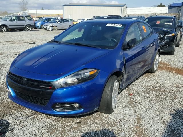 1C3CDFBB8ED801606 - 2014 DODGE DART SXT BLUE photo 2