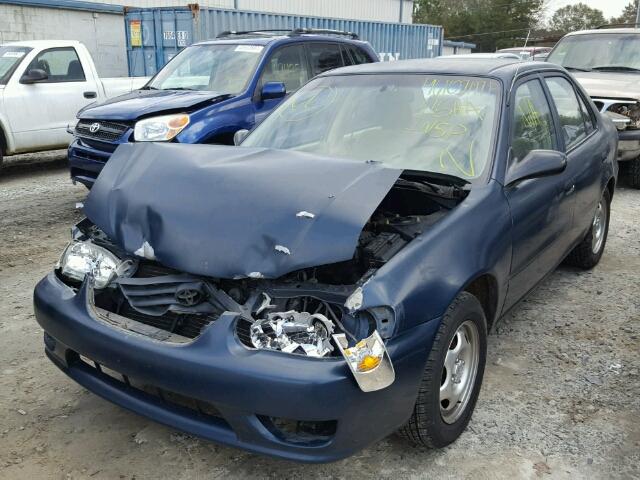 2T1BR12E52C557797 - 2002 TOYOTA COROLLA CE BLUE photo 2