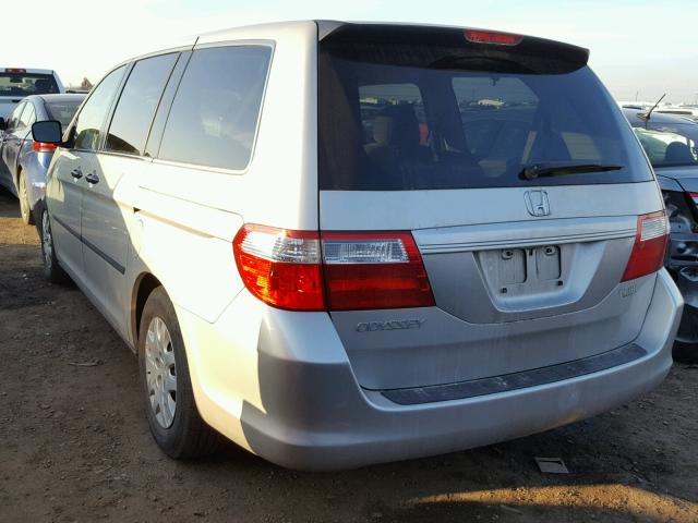 5FNRL38286B047244 - 2006 HONDA ODYSSEY LX SILVER photo 3