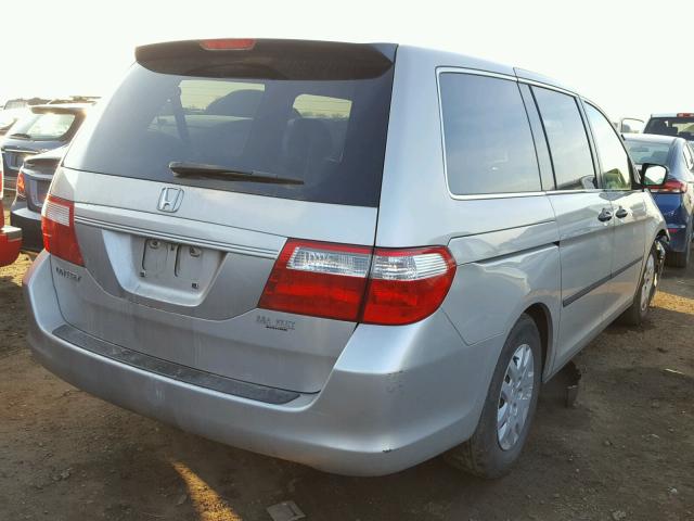 5FNRL38286B047244 - 2006 HONDA ODYSSEY LX SILVER photo 4