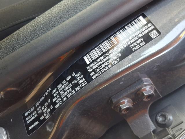 ZACCJBAB7HPG28830 - 2017 JEEP RENEGADE S 灰色 照片 10