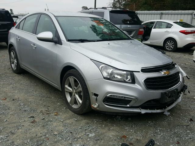 1G1PE5SB1F7175233 - 2015 CHEVROLET CRUZE LT SILVER photo 1