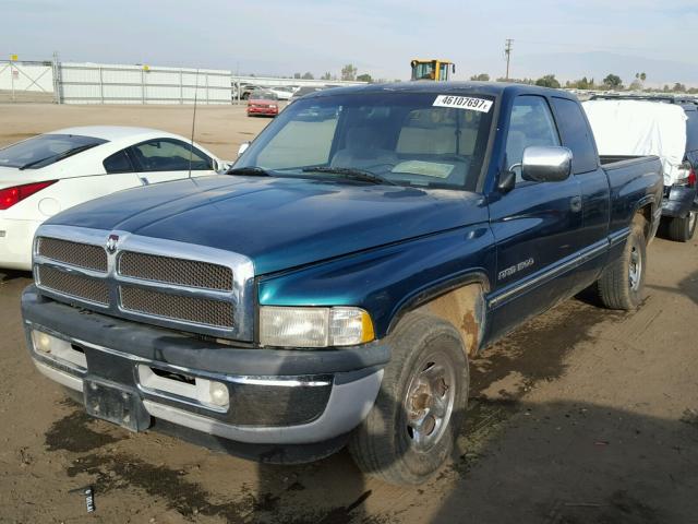 3B7HC13Y4VG779651 - 1997 DODGE RAM 1500 GREEN photo 2