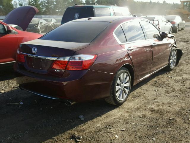 1HGCR3F84DA029956 - 2013 HONDA ACCORD EXL BURGUNDY photo 4