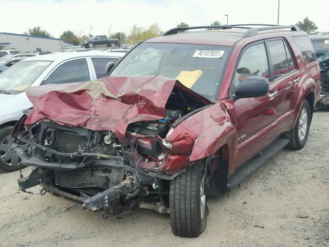 JTEBU14R268062873 - 2006 TOYOTA 4RUNNER SR BURGUNDY photo 2