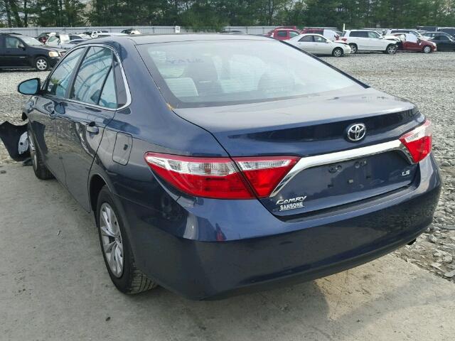 4T4BF1FK1FR491414 - 2015 TOYOTA CAMRY LE 蓝色 照片 3