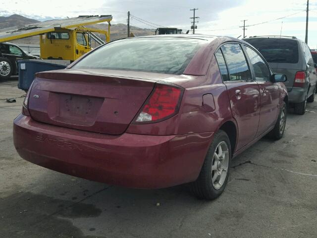 1G8AJ52F04Z152341 - 2004 SATURN ION LEVEL RED photo 4