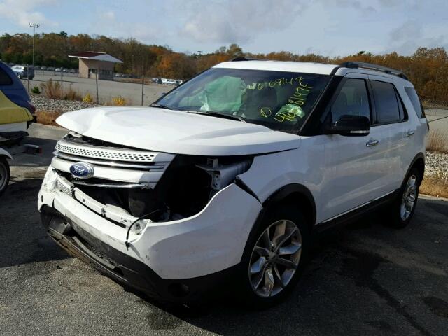 1FM5K8D88EGB61124 - 2014 FORD EXPLORER X WHITE photo 2