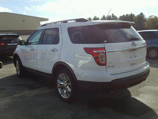 1FM5K8D88EGB61124 - 2014 FORD EXPLORER X WHITE photo 3