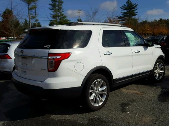 1FM5K8D88EGB61124 - 2014 FORD EXPLORER X WHITE photo 4