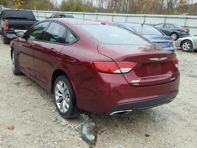 1C3CCCBB6FN744755 - 2015 CHRYSLER 200 S MAROON photo 3