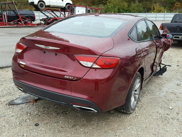 1C3CCCBB6FN744755 - 2015 CHRYSLER 200 S MAROON photo 4