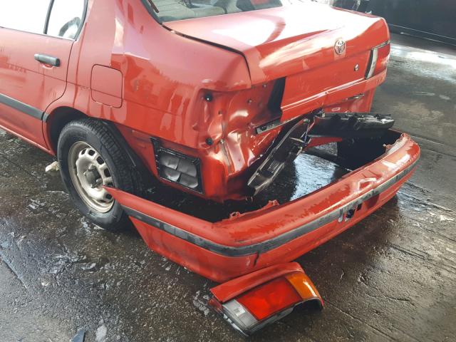 JT2EL43T2R0490389 - 1994 TOYOTA TERCEL DX RED photo 9