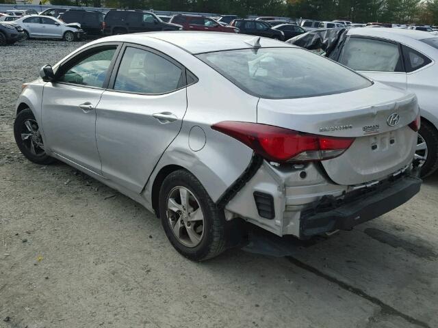 KMHDH4AE5EU186111 - 2014 HYUNDAI ELANTRA SE SILVER photo 3