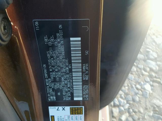 JTLKT334164121416 - 2006 TOYOTA SCION XB Marrón foto 10