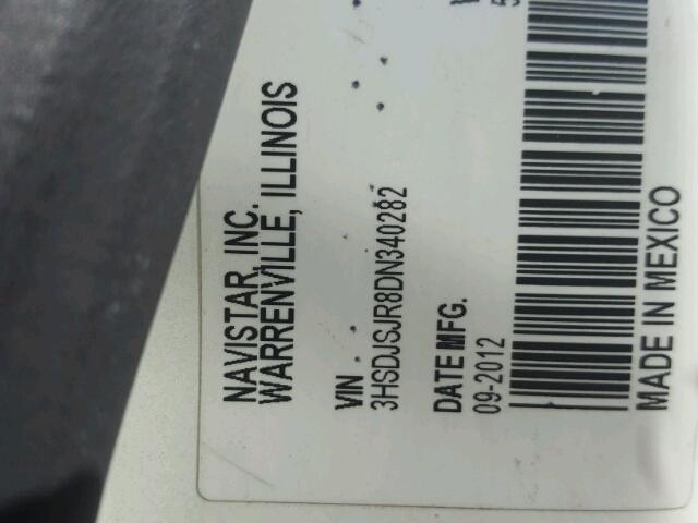 3HSDJSJR8DN340282 - 2013 INTERNATIONAL PROSTAR أبيض صورة 10