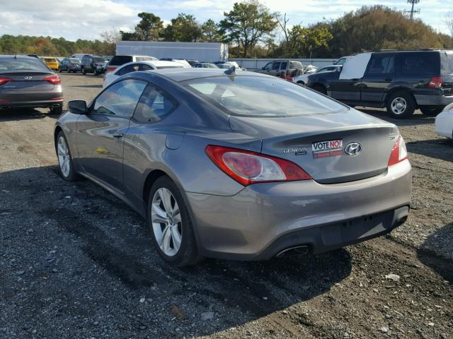 KMHHT6KD2AU014369 - 2010 HYUNDAI GENESIS GRAY photo 3