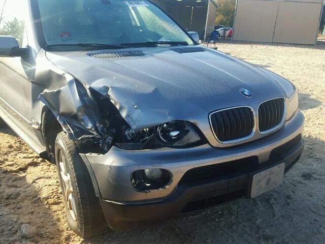 5UXFA13504LU44888 - 2004 BMW X5 3.0I SILVER photo 9