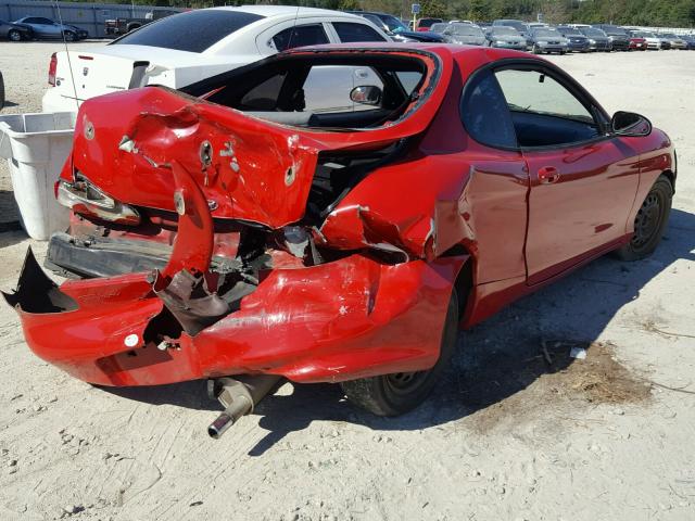 KMHJG24M4VU034527 - 1997 HYUNDAI TIBURON RED photo 4